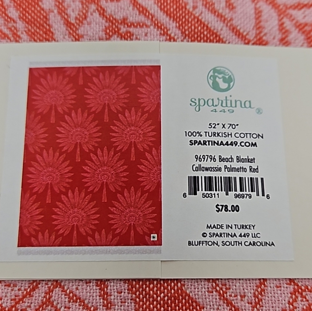 Spartina 449 Palmetto Frond Beach Blanket NEW - Picture 4 of 6